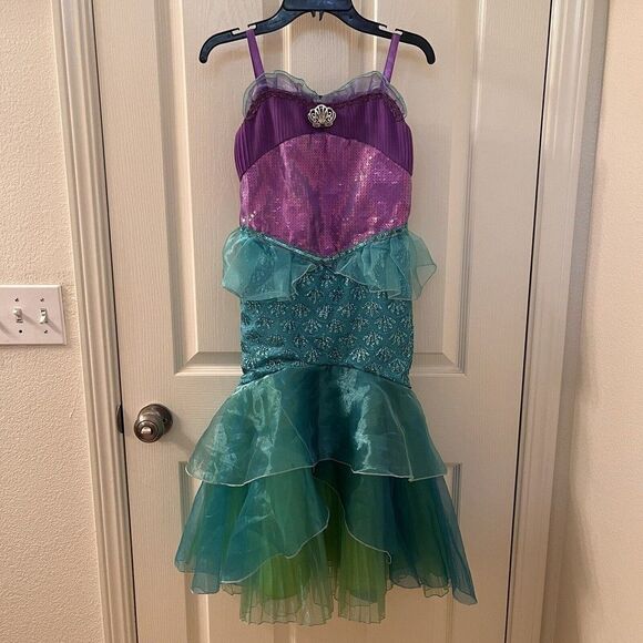 Disney Castle Collection Ariel The Little Mermaid Dress Costume Girls Size 7-8 - Picture 1 of 16
